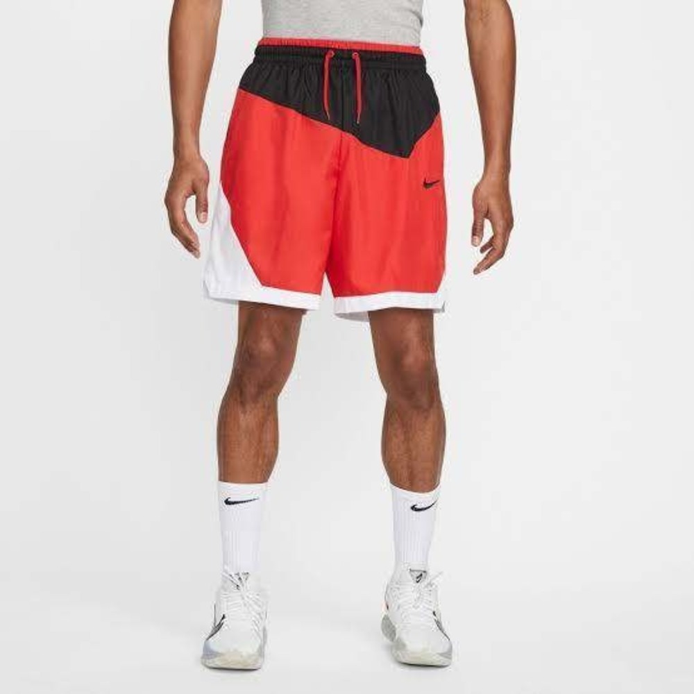 NWT Nike DNA Dri-FIT 8" Woven Basketball Shorts Mens Black Red White Small